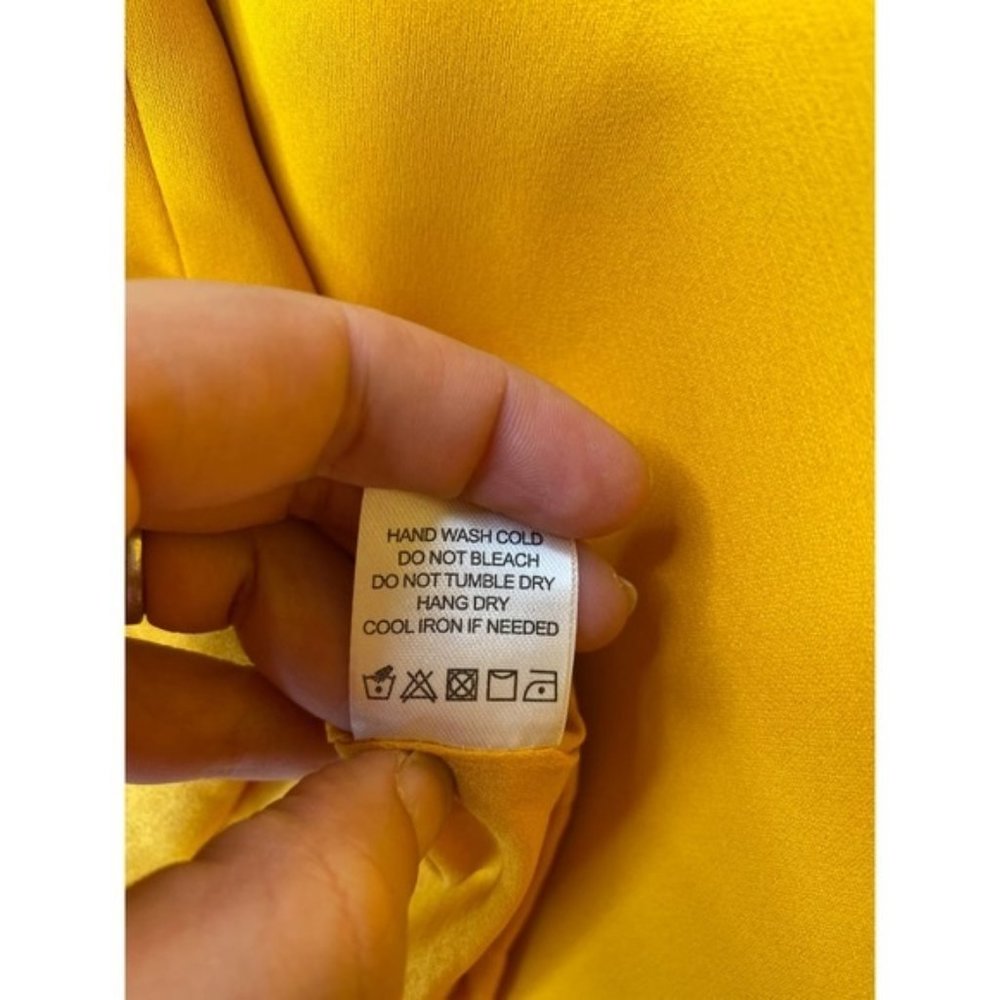 L'Academie The Fleur Front Button Women's Blazer in Mustard Yellow Size: XS NWT - Picture 6 of 7